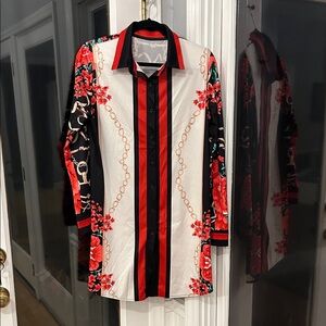 NEW! Boutique Floral Chain Print Womens Shirt/dress!
